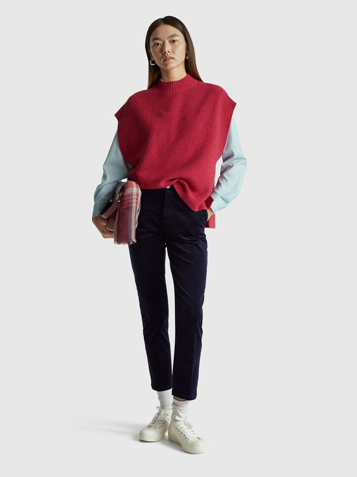 SLEEVELESS SWEATER Women image number 3